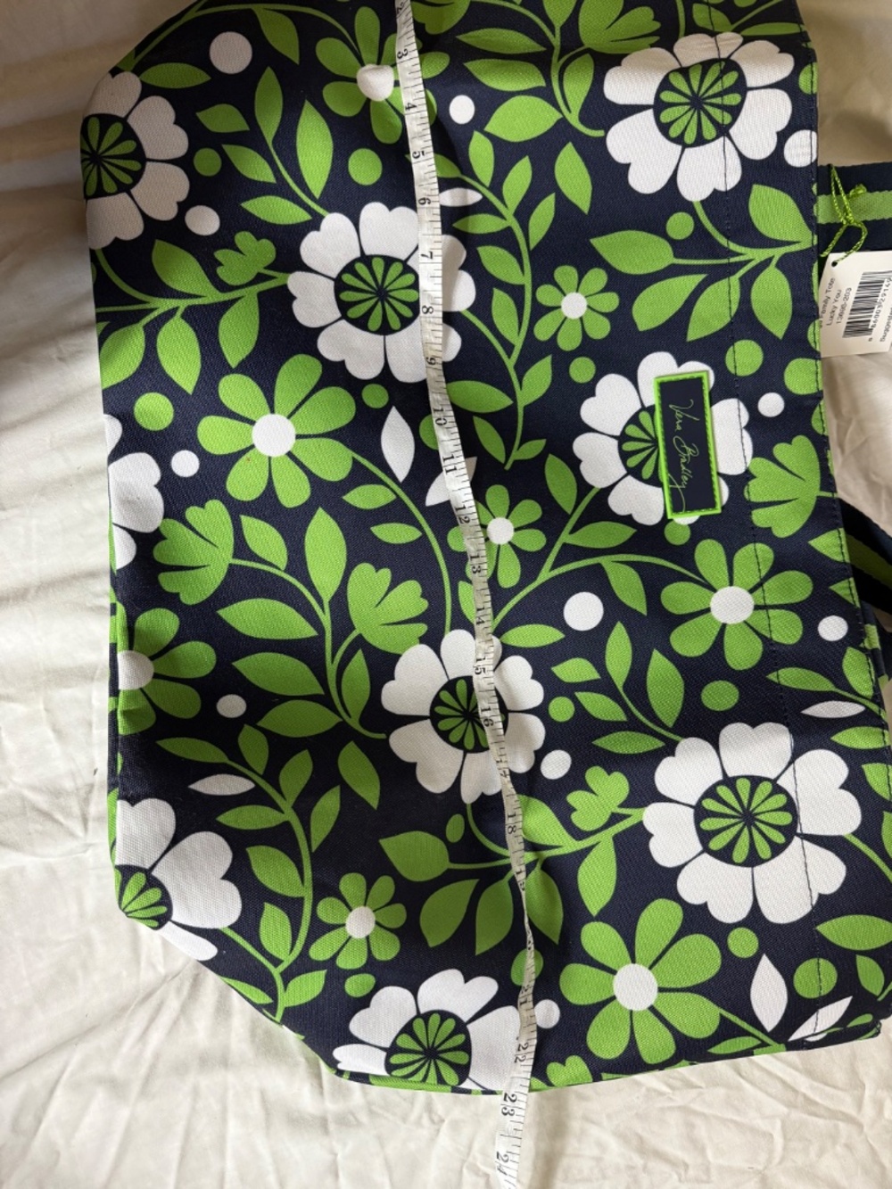 Vera Bradley Navy & Green Floral Large Tote Bag NWT - Picture 4 of 5